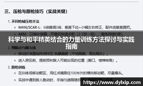 科学与和平精英结合的力量训练方法探讨与实践指南